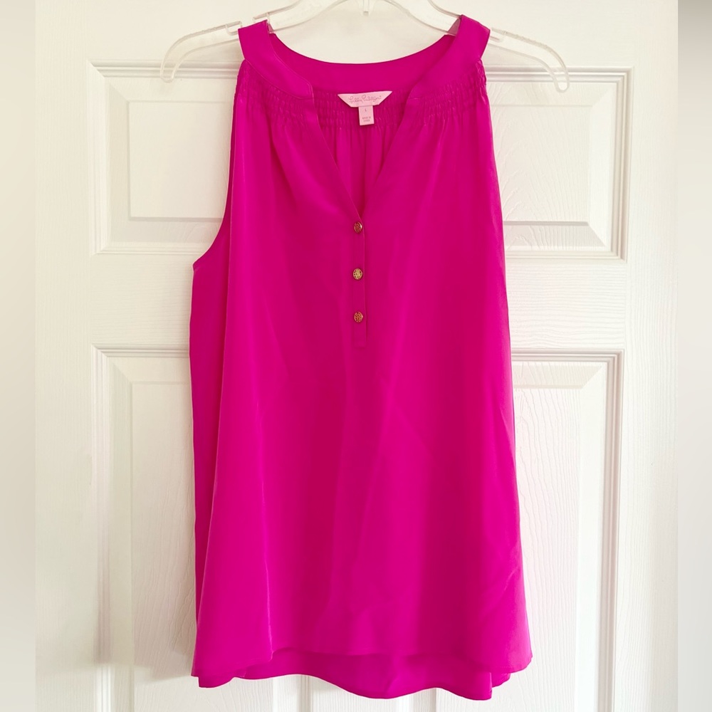 LILLY PULITZER Bailey Blouse Top Sz Large